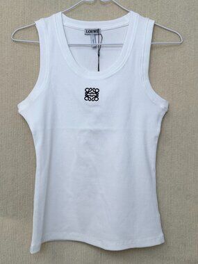Loewe white sleeveless vest, size M.